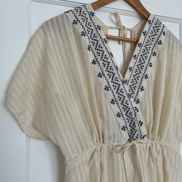 Madewell Embroidered Tie Back Cover-Up Dress - Picture 5 of 11
